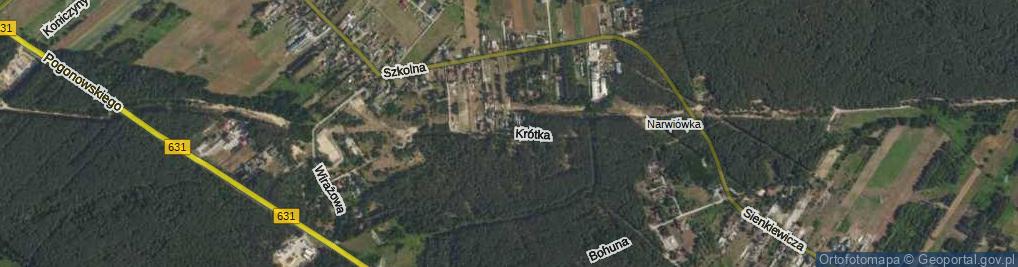 Zdjęcie satelitarne Krótka ul.